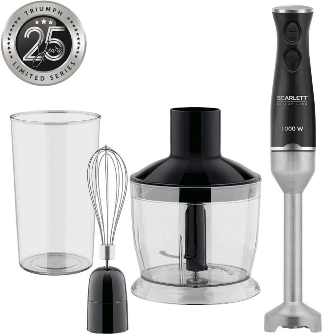 Блендер Scarlett Silver Line SC-HB42F73,  погружной,  черный
