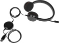 Гарнитура Jabra Evolve 20 UC Duo, для контактных центров, накладные, проводные, черный [4999-829-209]
