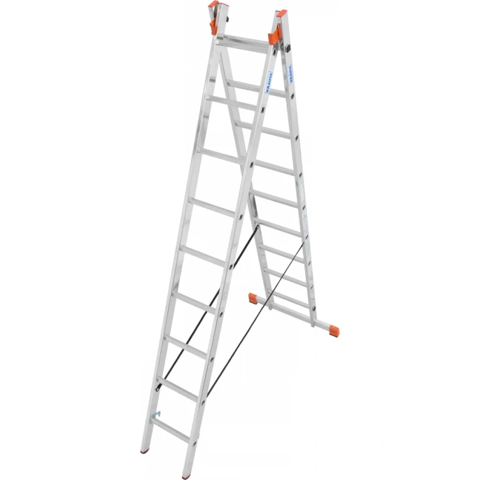 Двухсекционная универсальная лестница Krause MONTO DUBILO 2 х 9 перекладин 129475