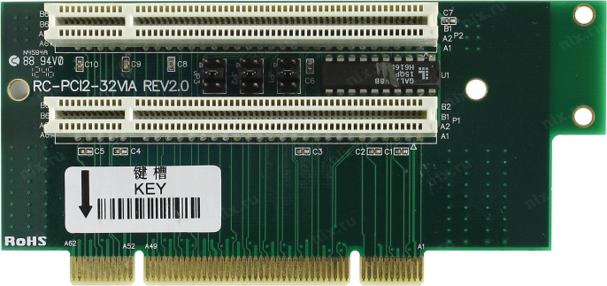 Переходник Espada EPCI1-2RisCard Riser card PCI -- 2xPCI