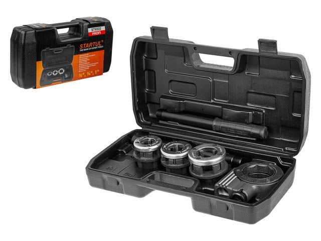 Резьбонарезной набор трубный 1/2", 3/4", 1" STARTUL PROFI ST9322