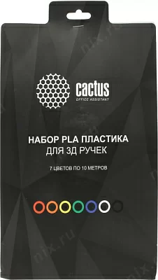 Cactus CS-3D-PLA-7X10M Пластик для ручки 3D 7 цветов x10м