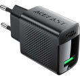 Зарядное устройство ACEFAST A90 QC18W GaN single USB-A charger EU - Black AF-A90-BK