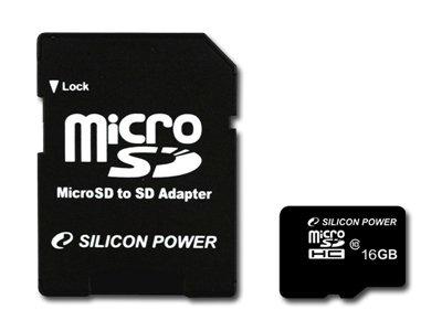 Micro SecureDigital 16Gb Silicon Power SP016GBSTH010V10 {MicroSDHC Class 10}