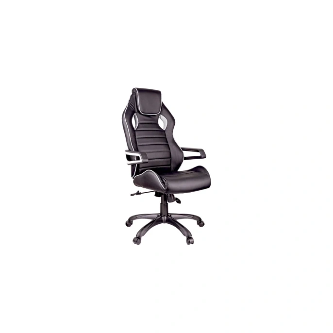 Игровое кресло Helmi HL-S03 Drift экокожа черная, вставка ткань серая 274807