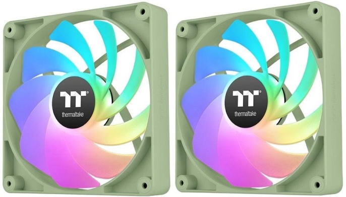 Вентилятор для корпуса Thermaltake CT120 Sync Matcha Reverse ARGB 120х120x25 зеленый 4-pin 31.2дБ упак.:2шт CL-F200-PL12MG-A Ret
