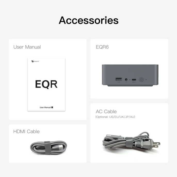 Мини-компьютер Beelink AMD Ryzen 7 6800H BL/EQR6-LP/6800H/32G/500G/Milky Grey