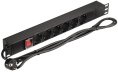 Блок распределения питания LanMaster NM-PD16A-6XSH+S-2.0,  горизонт.размещ.,  SchukoХ6,  Тип вход. тока 16A,  2м