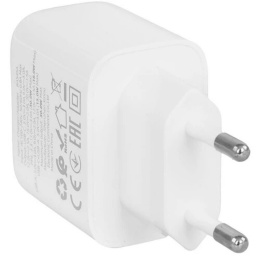  BOROFONE BAS45A/ Сетевое ЗУ/PD + QC 3.0/ 2 USB: Type-C + Type-A/ Выход: 30W + 18W/ White (B-13871)