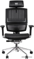 Офисное кресло Thermaltake Cyberchair E500 Black GGC-EG5-BBLFDM-01 для руководителя, механизм мультиблок, максимальная нагрузка 150 кг