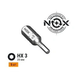Бита COREBIT 5 шт; Hex3х25 мм; бокс; С6.3 NOX 331325-5B
