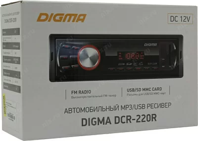 Автомагнитола Digma DCR-220R 1DIN 4x45Вт