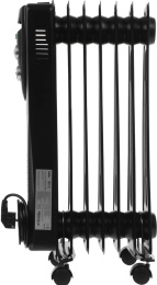 Масляный радиатор Ballu Classic Black BOH/CL-07BRN, с терморегулятором, 1500Вт, 7 секций, 3 режима, черный