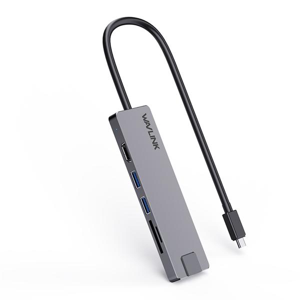 док-станция Docking Station WAVLINK USB-C Travel Mini/100W PowerDelivery/ 1xUSB3.0/1xUSB2.0/1xHDMI 4K 60HZ/1xGigabit LAN/SD/Micro SD Card Reader WL-UHP3409 Pro