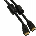 Кабель соединительный аудио-видео NingBo HDMI-5M-MG,  HDMI (m) -  HDMI (m),  ver 1.4,  5м, GOLD,  ф/фильтр,  черный [hdmi-5m-mg(ver1.4)bl]