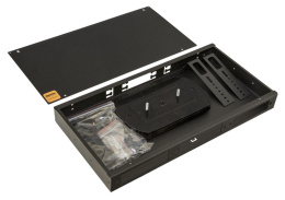 Бокс HyperlineFO-19R-1U-3xSLT-W140H42-24UN-BK 19" 1U 24x