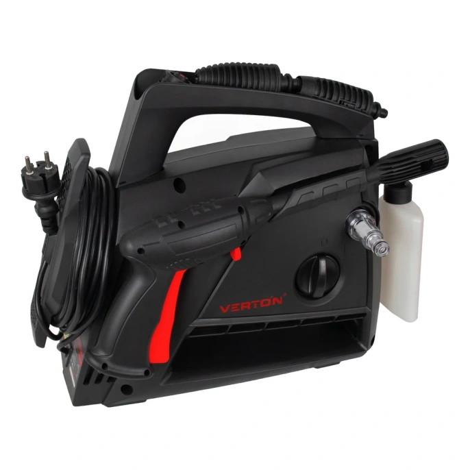 Мойка высокого давления Verton WM-1500 (1500 Вт, давление мин/макс: 80/120 бар, расход воды мин/макс: 5/5.5 л/мин, 5 м шланг) 01.9674.16675