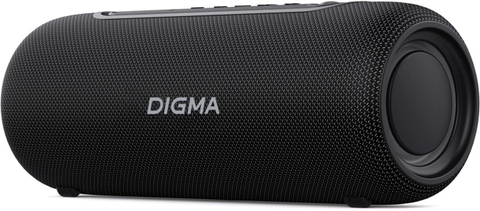 Колонка портативная Digma D-PS1524, 20Вт, черный [ps1524b]