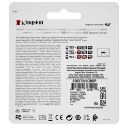 Micro SecureDigital 8Gb Kingston Class10 [SDCIT2/8GBSP] без адаптера