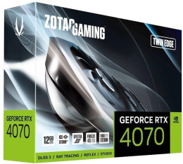 Видеокарта Zotac PCI-E 4.0 RTX 4070 TWIN EDGE NVIDIA GeForce RTX 4070 12Gb 192bit GDDR6 2475/20000 HDMIx1 DPx3 HDCP Ret ZT-D40740E-10M