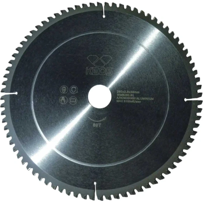 Диск пильный по цветным металлам и ламинату (260x30 мм; Z80) KEOS WMB260.80