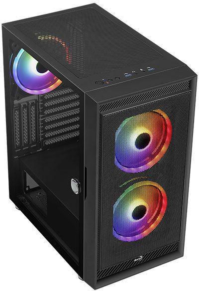 Корпус ATX Aerocool Graphite-G-BK-v2, Midi-Tower, без БП,  черный [accm-pb24033.11]
