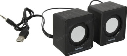 Акустическая система 2.0 ExeGate Disco 140 Black питание USB, 2х3Вт 6Вт RMS , 100-20000Гц, черный, Color Box EX287057RUS