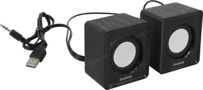 Акустическая система 2.0 ExeGate Disco 140 Black питание USB, 2х3Вт 6Вт RMS , 100-20000Гц, черный, Color Box EX287057RUS