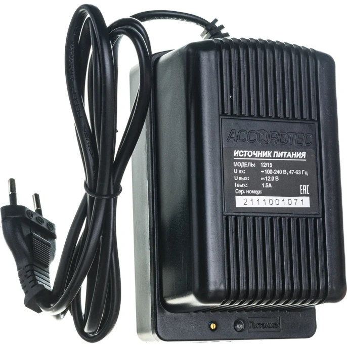Источник стабилизированного питания ACCORDTEC AT-12/15 12В, 1.5А AT-02355