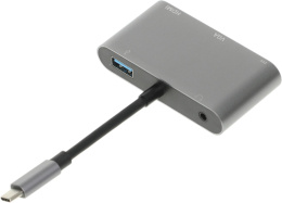 Хаб (разветвитель) PALMEXX серебристый [px/hub usbc-hdmi-vga-usbc]