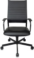Кресло руководителя Бюрократ CH BALANCE PU, экокожа, до 150кг, топ-ган, фиксированные подлокотники,  черный