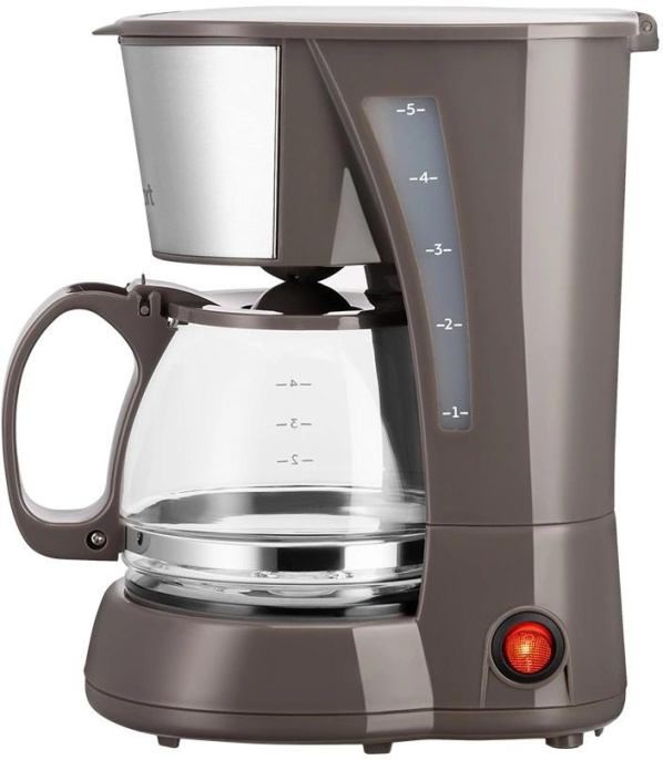Кофеварка KitFort КТ-7395,  капельная,  коричневый  / серебристый