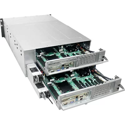 Серверная платформа Серверная платформа/ HA401-VG, 4U 24-bay storage server, 24x SATA/SAS hot-swap 3.5"/2.5" universal bay, 2x canister, 4x 9mm 2.5" internal bay, 12G expander board with 2x SFF-8643, 2x SFF-8644, 1300W 1+1 redundant power supply, 4x 6056