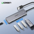 Хаб UGREEN CM219 50985 4-Ports USB A 3.0 Hub. Цвет: серый