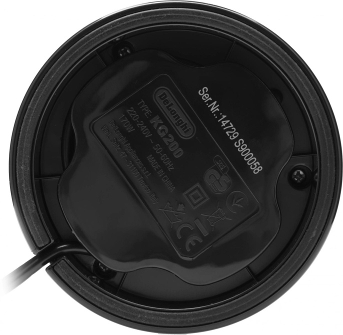 Кофемолка Delonghi KG200 170Вт сист.помол.:ротац.нож вместим.:90гр черный