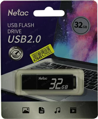 Накопитель Netac NT03U351N-032G-20BK USB2.0 Flash Drive 32Gb (RTL)