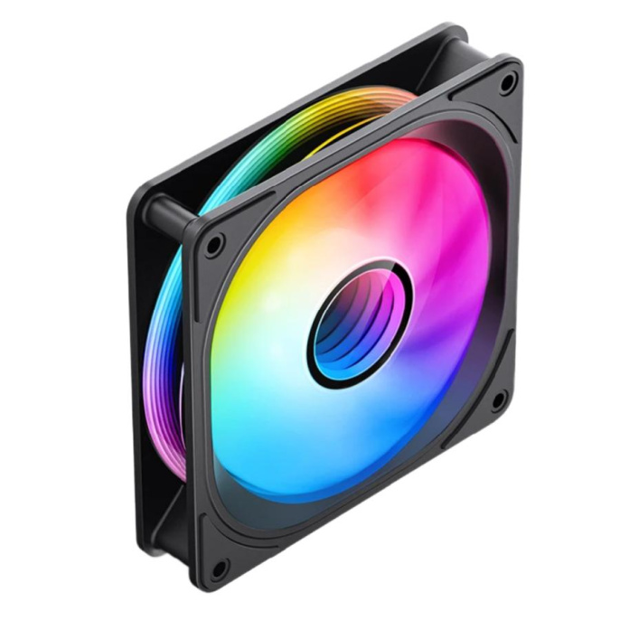 Кулер для корпуса/ Case Cooler JONSBO FR-606BR Reverse 120x120x25mm, 4-pin PWM, ARGB, 35.99CFM, 26.5dBA, 1500RPM, Black