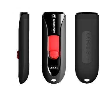 Флешка USB Transcend Jetflash 590 64ГБ, USB2.0, черный [ts64gjf590k]