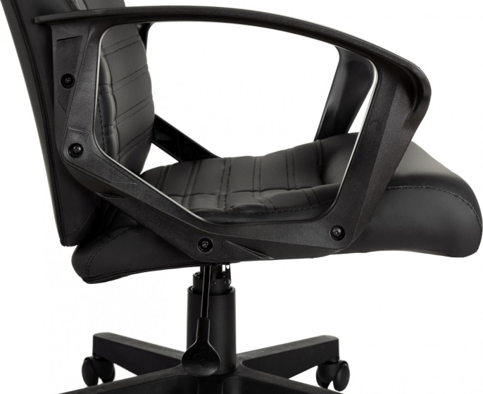 Кресло руководителя Бюрократ CH-480LT, экокожа, до 120кг, черный