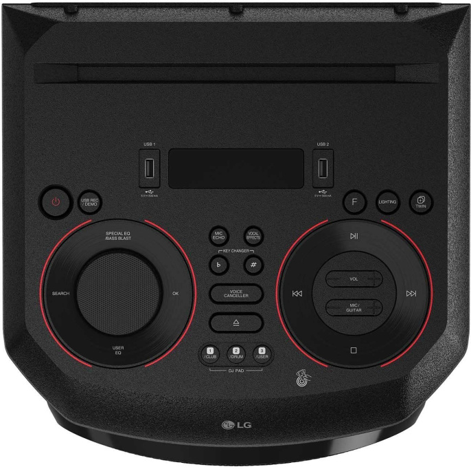 Музыкальный центр LG XBOOM ON66, 300Вт, с караоке, Bluetooth, FM, USB, CD, черный
