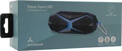 Колонка accesstyle Aqua Sport BT Black-Blue (2x5W Bluetooth microSD микрофон Li-Ion)