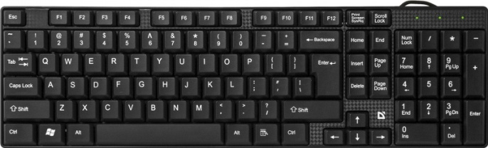 Клавиатура Defender Accent SB-720 Black стандартная для ПК, интерфейс подключения - USB, влагозащита, цвет черный/пластик ,104КЛ 45720