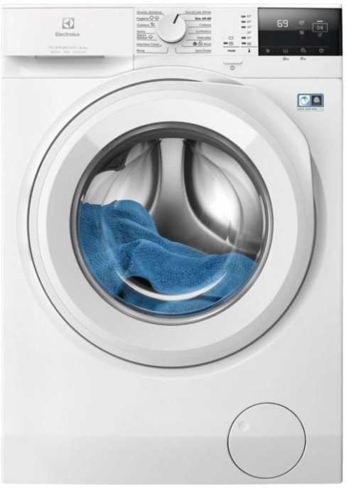 Стиральная машина Electrolux EW7W2481E, с фронтальной загрузкой, 8кг, 1400об/мин, с паром, с сушкой, с английской панелью управления