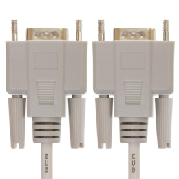 Greenconnect Кабель 1.5m 0-модемный COM RS-232 линковочный, DB9/DB9 9M/9M, серый, 30 AWG, GCR-50657