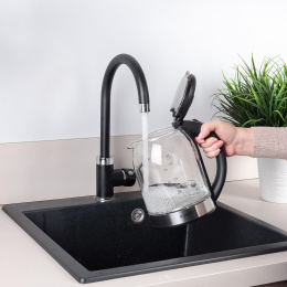 Чайник электрический Scarlett SC-EK27G10 1.7л. 1800Вт черный корпус: стекло/пластик