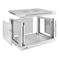 Шкаф телекоммуникационный 19" настенный 6U ExeGate EC-WM-6U.450.M.GREY (19”, 6U, 600x450x370mm (ШхГхВ), передняя дверь металл, съемные боковые панели, пыле- и влагозащита IP23, светло-серый RAL 7035) EX298611RUS