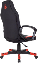 Кресло игровое A4TECH Bloody GC-190, на колесиках, текстиль/эко.кожа, черный/красный