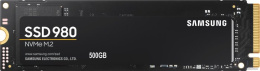 Накопитель SSD SAMSUNG 500Gb 980 M.2 2280, PCI-E Gen3 x4, NVMe, R/W 3100/2600MB/s, 300TBW MZ-V8V500BW