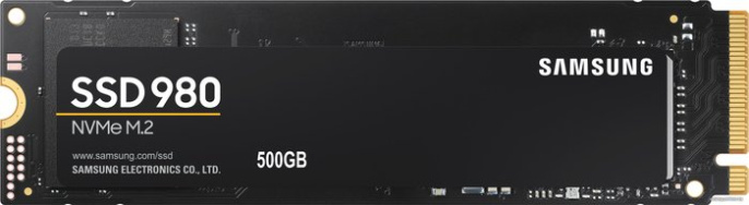 Накопитель SSD SAMSUNG 500Gb 980 M.2 2280, PCI-E Gen3 x4, NVMe, R/W 3100/2600MB/s, 300TBW MZ-V8V500BW
