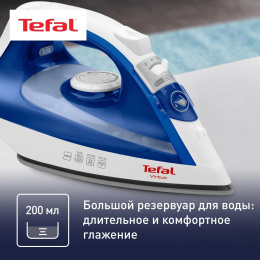 Утюг Tefal FV1711E0,  с паровым ударом,  1800Вт,  синий и белый